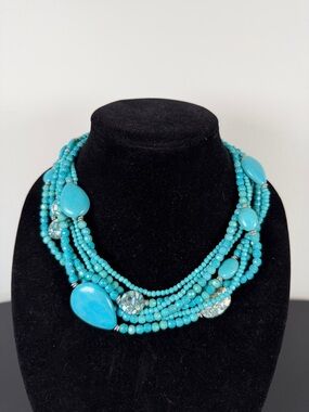 🌷SOLD🌷 Erica Lyons Turquoise Multi-Strand Statement Necklace